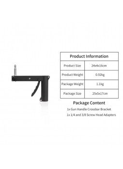 PROOCAM Z-Gun handle crossbar bracket 3/8″ head